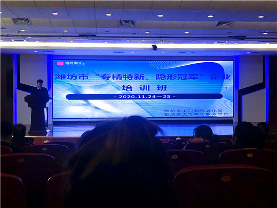 華全公司作為行業,應邀出席“專精特新和隱形 ”企業培訓會